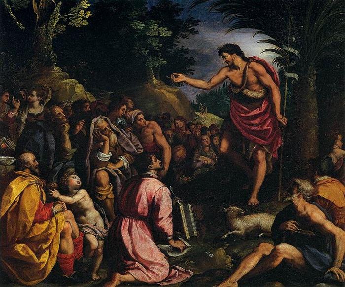 ALLORI Alessandro Preaching of St John the Baptist China oil painting art